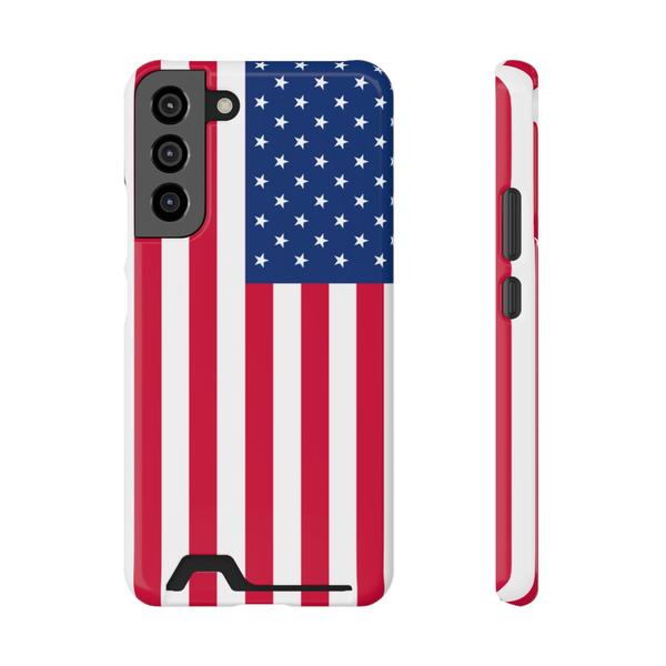 Samsung Galaxy S Case With Card Holder Usa Flag - Samsung Galaxy S22 Plus Glossy Without gift packaging - KazerCase