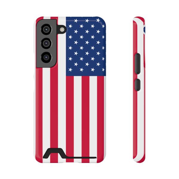 Samsung Galaxy S Case With Card Holder Usa Flag - Samsung Galaxy S22 Glossy Without gift packaging - KazerCase