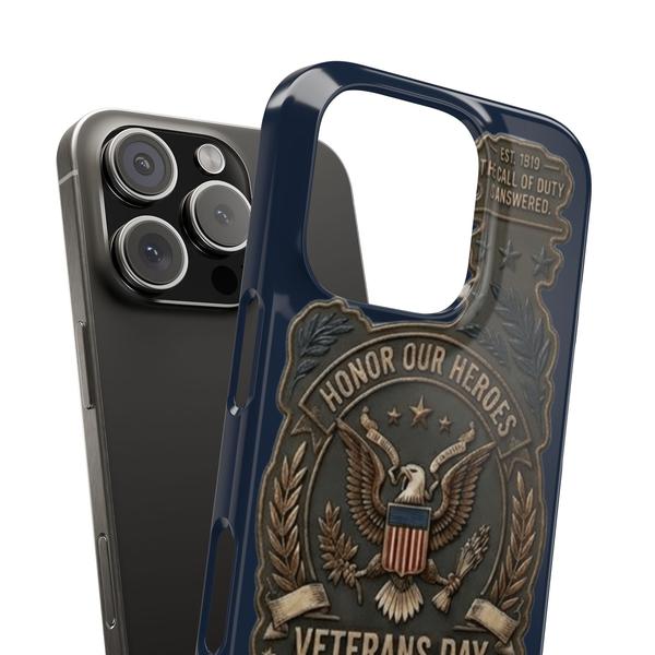 Veterans Day Tribute – "Honor Our Heroes" Premium iPhone Case - iPhone 15 Plus - KazerCase