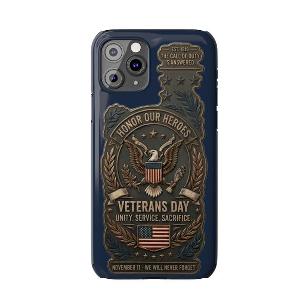Veterans Day Tribute – "Honor Our Heroes" Premium iPhone Case - iPhone 11 Pro - KazerCase