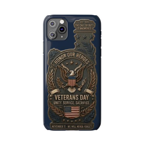 Veterans Day Tribute – "Honor Our Heroes" Premium iPhone Case - iPhone 11 Pro Max - KazerCase