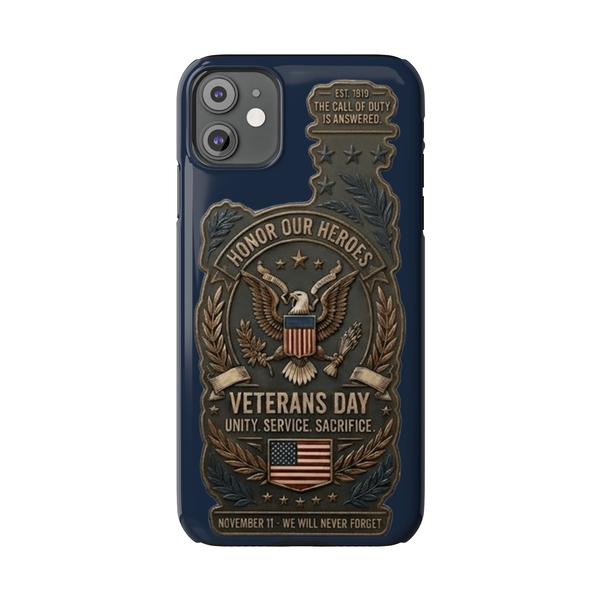 Veterans Day Tribute – "Honor Our Heroes" Premium iPhone Case - iPhone 11 - KazerCase