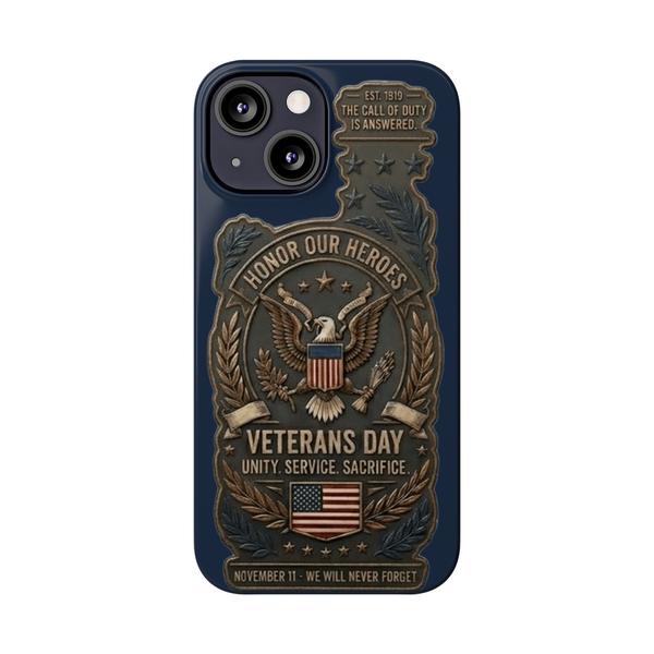 Veterans Day Tribute – "Honor Our Heroes" Premium iPhone Case - iPhone 13 Mini - KazerCase