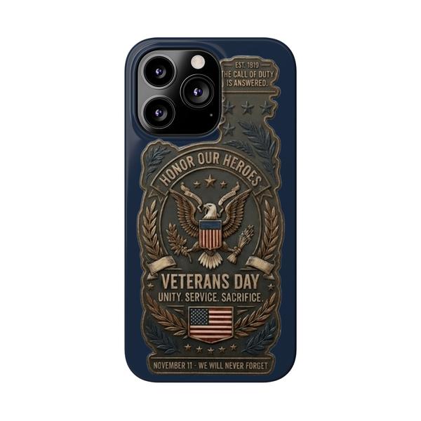 Veterans Day Tribute – "Honor Our Heroes" Premium iPhone Case - iPhone 13 Pro - KazerCase
