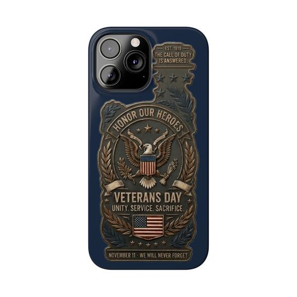 Veterans Day Tribute – "Honor Our Heroes" Premium iPhone Case - iPhone 13 Pro Max - KazerCase