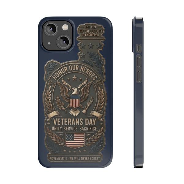 Veterans Day Tribute – "Honor Our Heroes" Premium iPhone Case - iPhone 14 - KazerCase