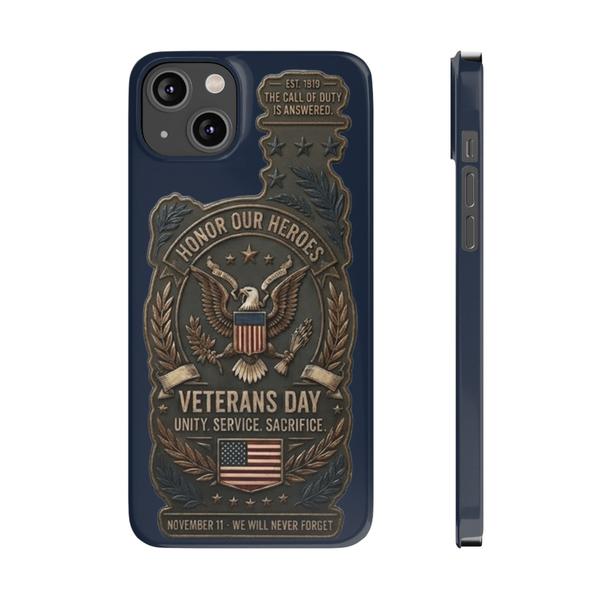 Veterans Day Tribute – "Honor Our Heroes" Premium iPhone Case - iPhone 14 Plus - KazerCase
