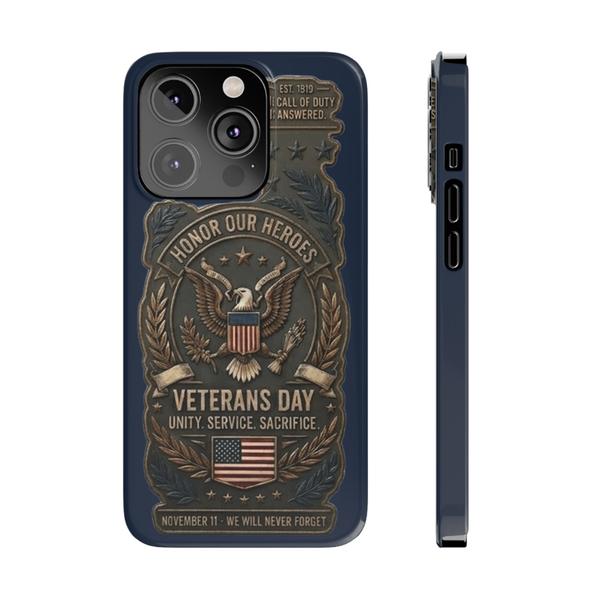 Veterans Day Tribute – "Honor Our Heroes" Premium iPhone Case - iPhone 14 Pro - KazerCase