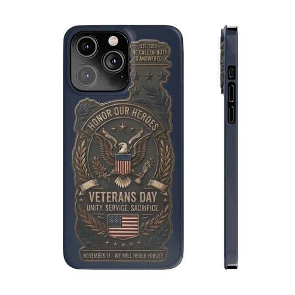 Veterans Day Tribute – "Honor Our Heroes" Premium iPhone Case - iPhone 14 Pro Max - KazerCase