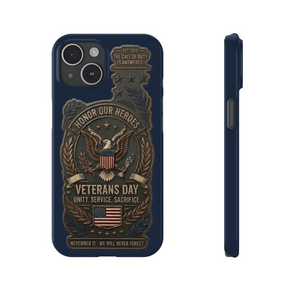 Veterans Day Tribute – "Honor Our Heroes" Premium iPhone Case - iPhone 15 - KazerCase