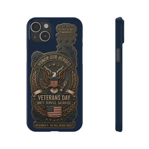 Veterans Day Tribute – "Honor Our Heroes" Premium iPhone Case - iPhone 15 Plus - KazerCase