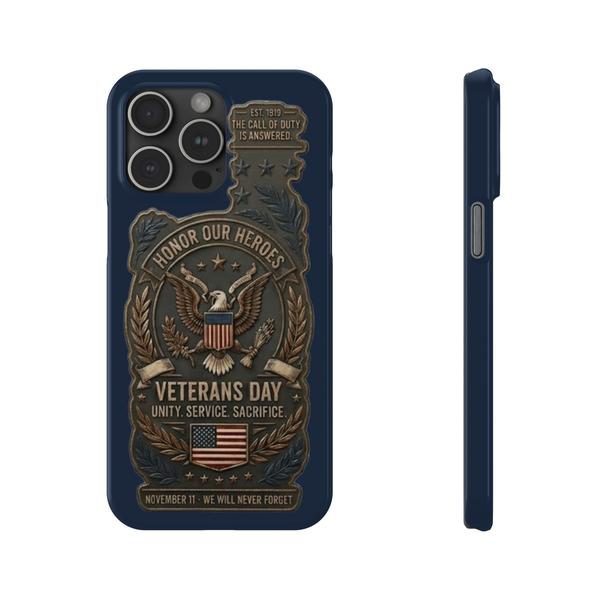 Veterans Day Tribute – "Honor Our Heroes" Premium iPhone Case - iPhone 15 Pro Max - KazerCase