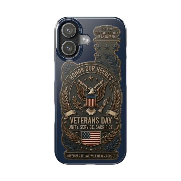 Veterans Day Tribute – "Honor Our Heroes" Premium iPhone Case - iPhone 17 - KazerCase