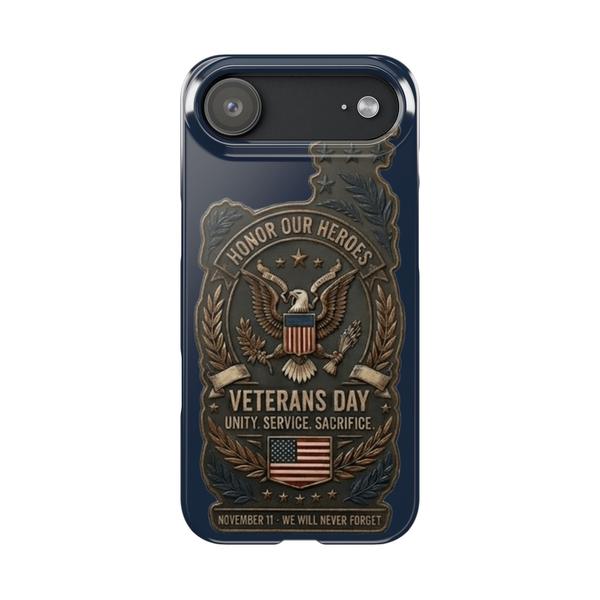 Veterans Day Tribute – "Honor Our Heroes" Premium iPhone Case - iPhone 17 Air - KazerCase