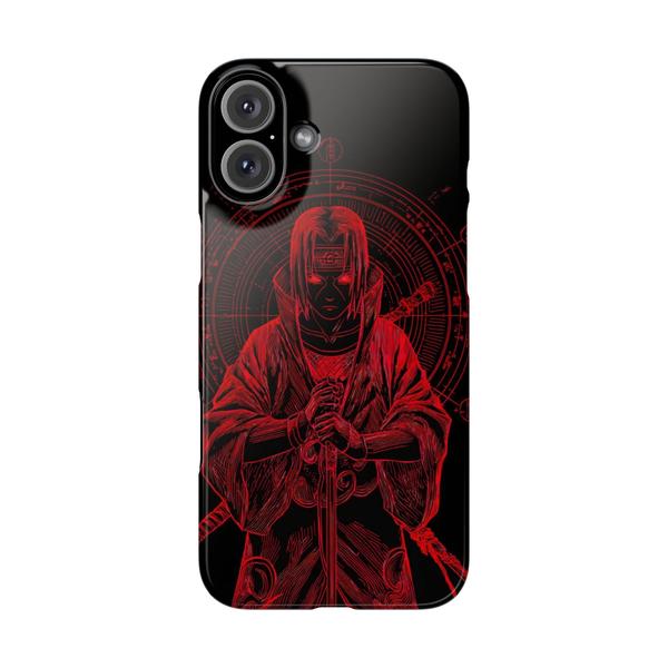 iPhone Case Anime Itachi Cursing - iPhone 16 Plus - KazerCase